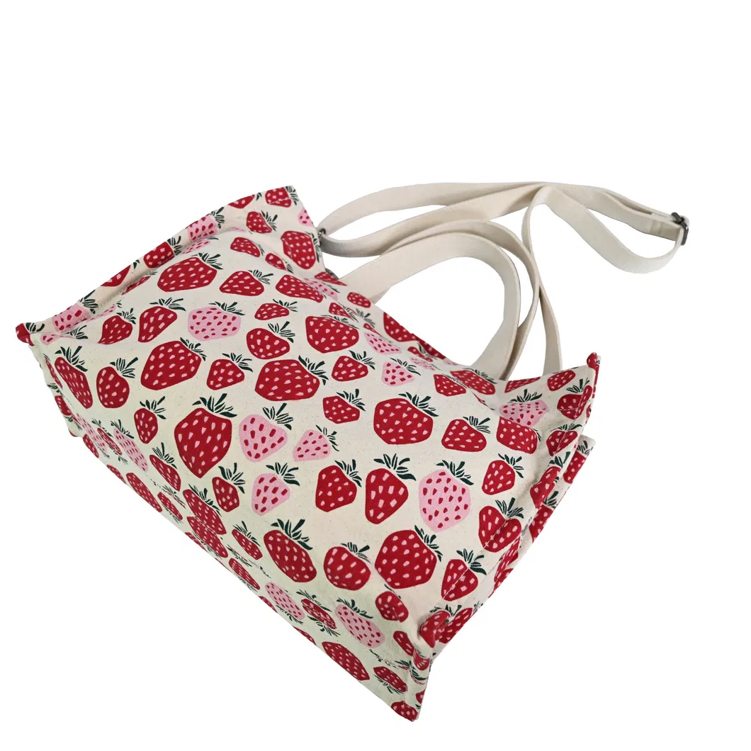 Whimsical Strawberry Tote Bag with Playful Style for Everyday Fun