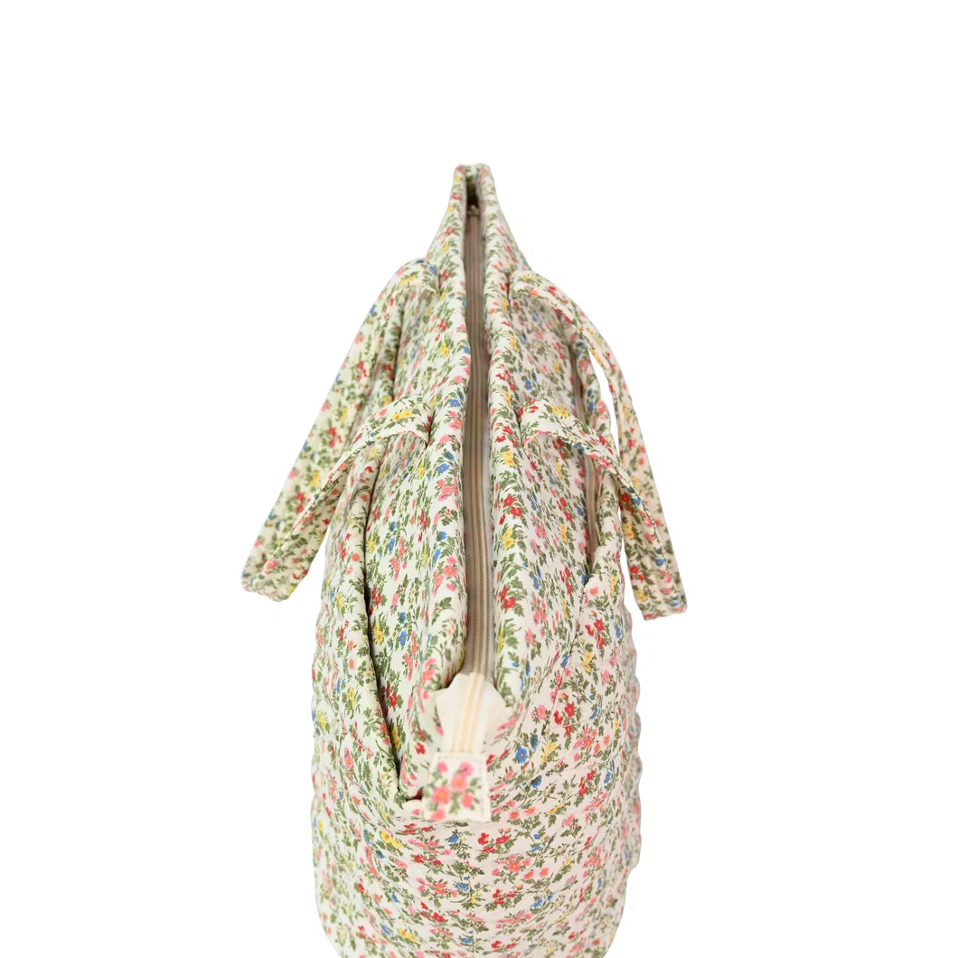 Chic Eco-Friendly Floral Handbag Set with Travel Companion
