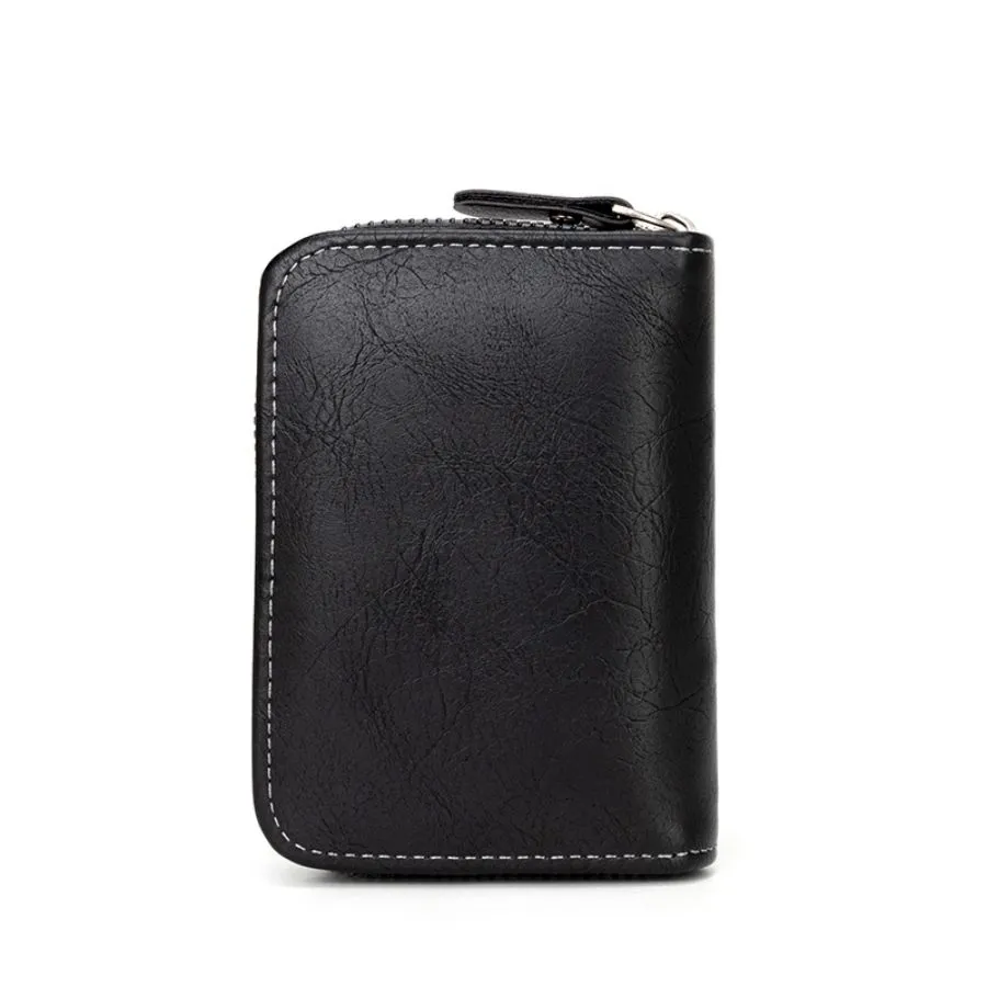 Elegant Black and Brown PU Leather Men&prime;s Wallet and Card Holder