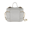 Chic Gray Mini Backpack for Women: Featuring a Distinctive Round Design