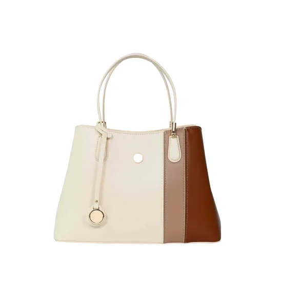 Sophisticated Women′s Handbag for Timeless Beige & Brown Elegance