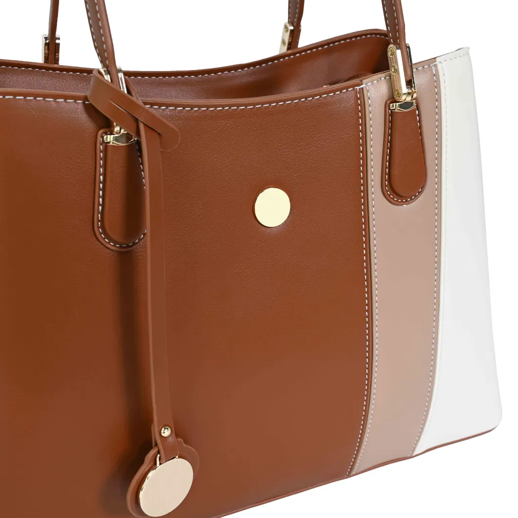 Chic Beige &amp; Brown Handbag with a Timeless Statement of Sophistication