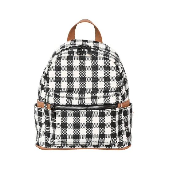 Make Monochrome Checkerboard Backpack with Epitome of Chic Style