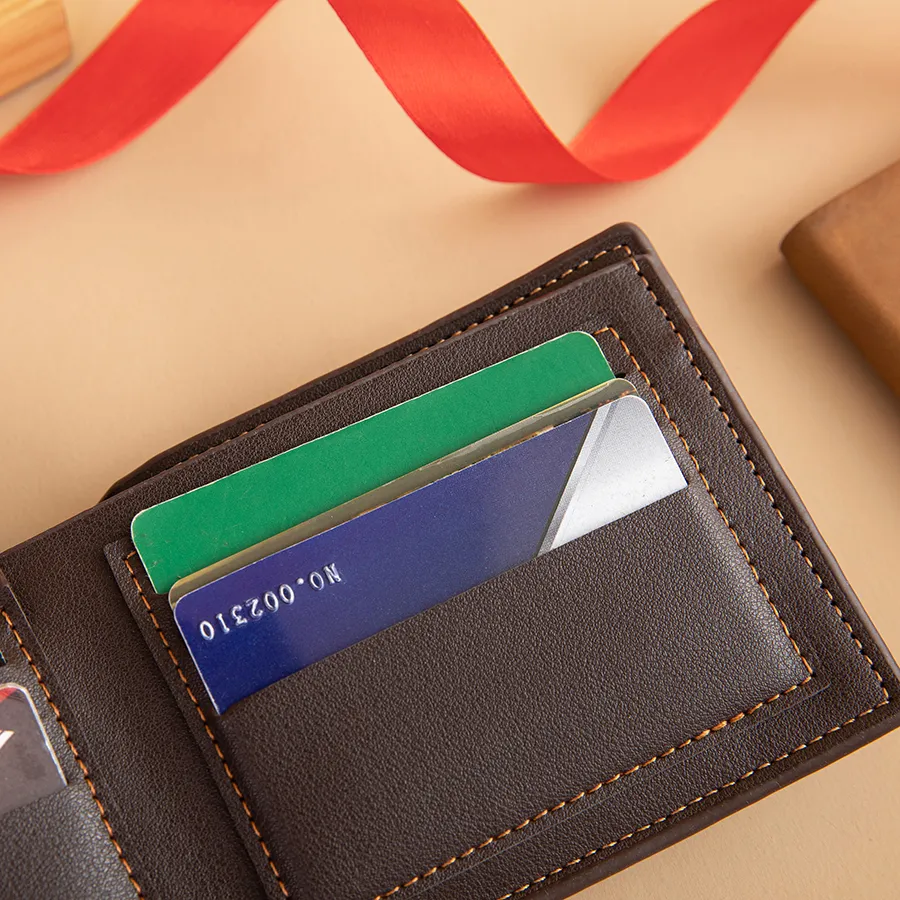 Elegant Black and Brown Wallet for Modern Men