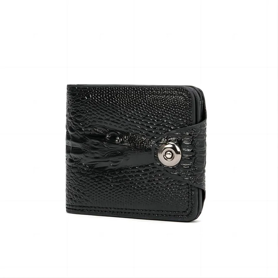 Sophisticated Texture and Retro Charm - Men&prime;s Wallet in Black and Brown