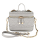 Trendy Gray Mini Backpack: a Unique Round Design for The Modern Woman