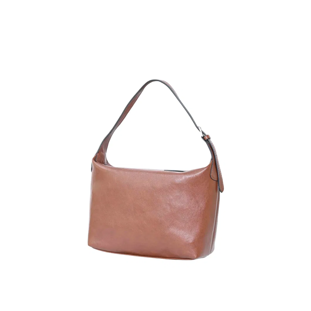 Stylish Brown PU Leather Crossbody Tote Bag for Women