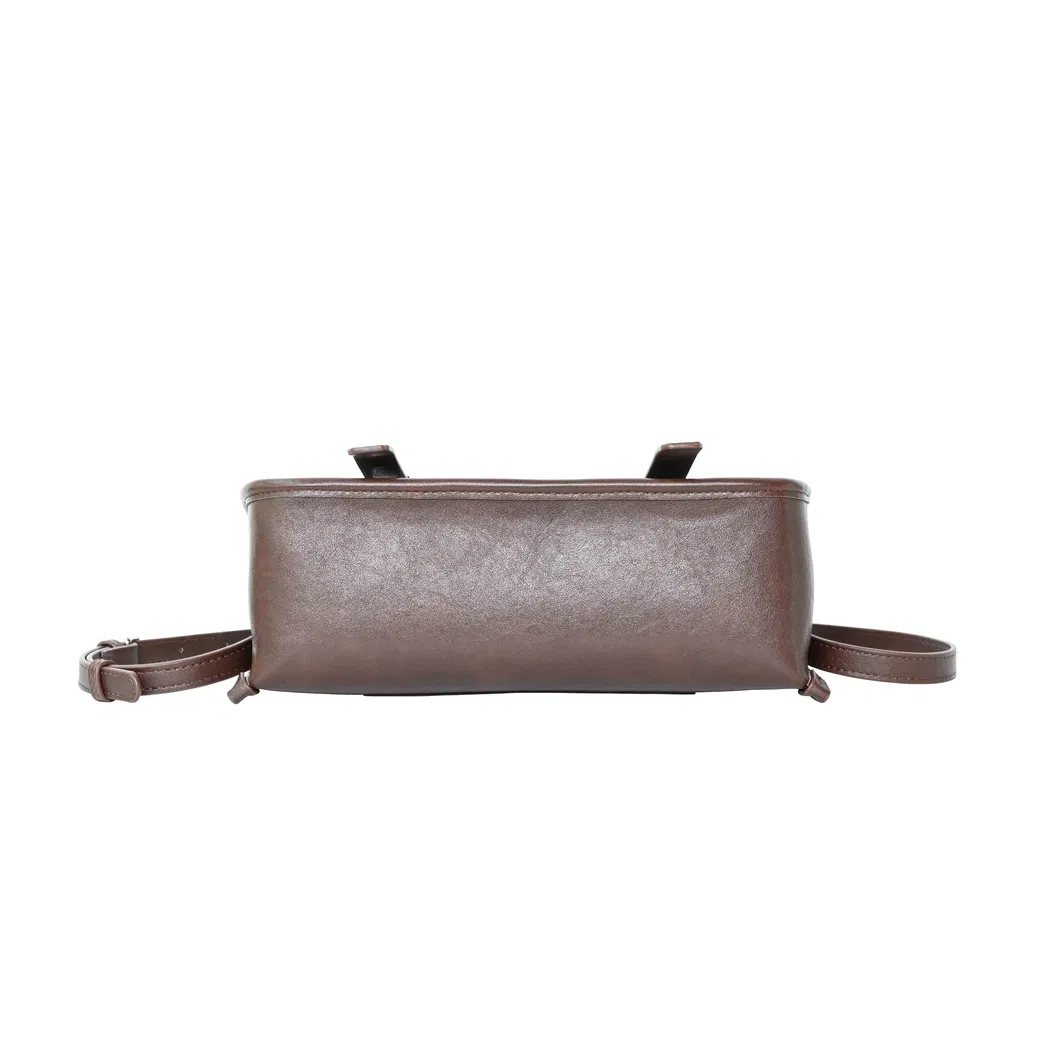 Elegant Brown Leather Tote Bag for Minimalist Style