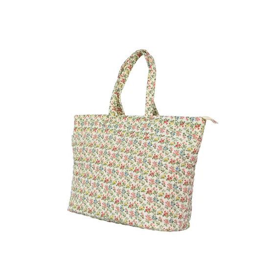 Trendy Floral Handbag and Travel Bag Duo with Eco-Friendly Elegance