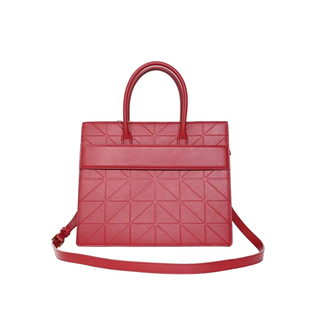 Premium Leather Handbag - Structured Tote with Reinforced Base for Everyday Elegance