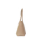 Minimalist-Style Light Brown Leather Tote Bag with a Silk Scarf Accent Elegant Shoulder Underarm Bag