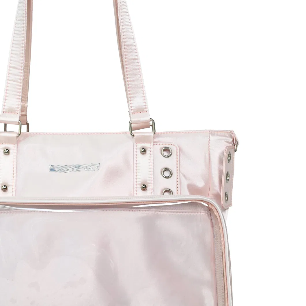 Chic Pink Tote Bag with Spacious Design for Shopping