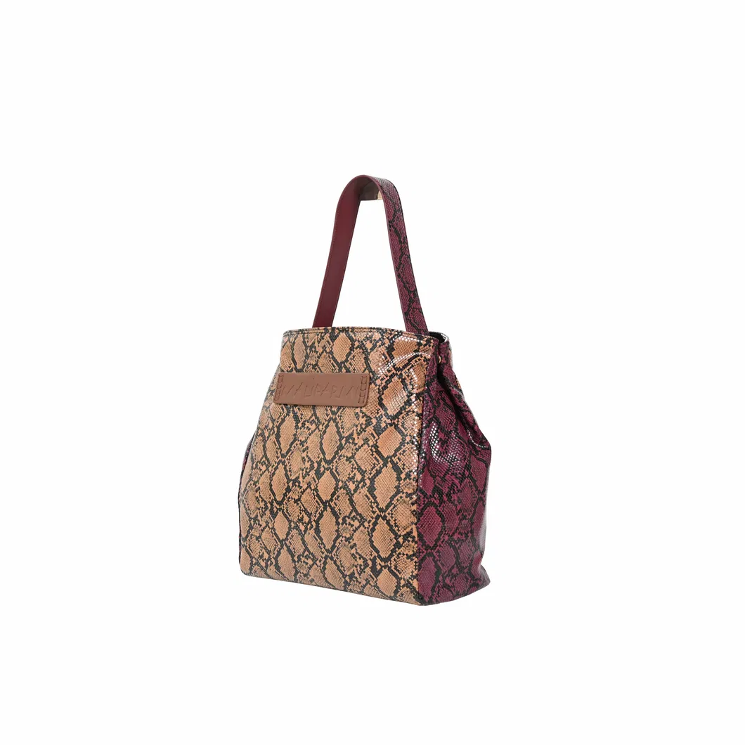 Large Capacity Imitation Python Leather Tote Bag Handbag