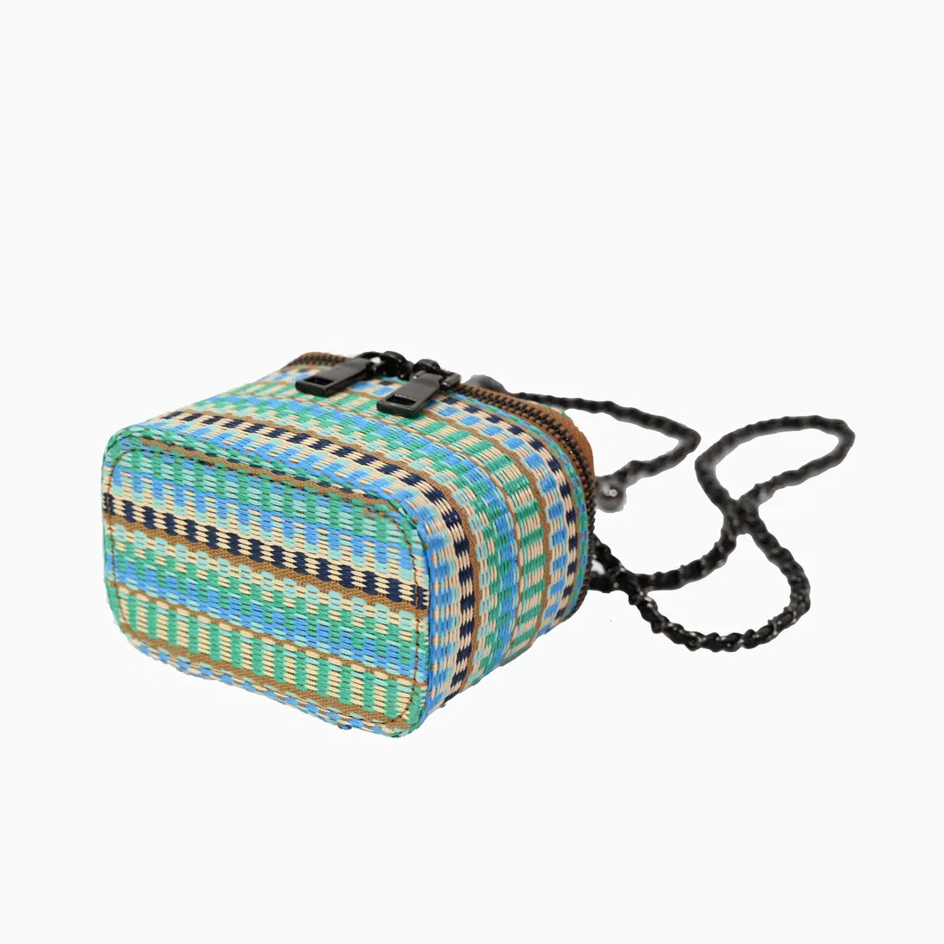 Handwoven Mini Crossbody Bag in Vibrant Rainbow Colors