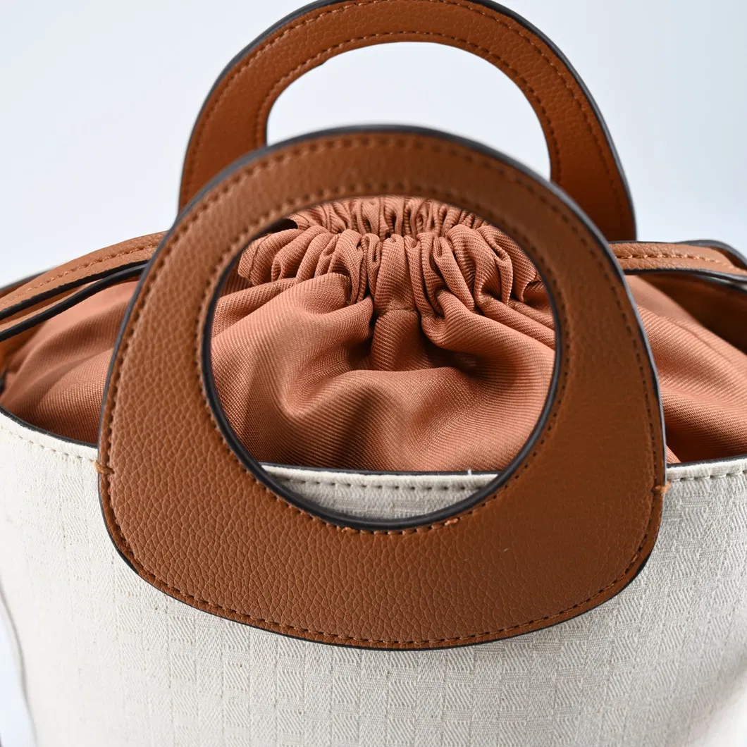 Chic Brown Multi-Functional Bucket Handbag for Everyday Style