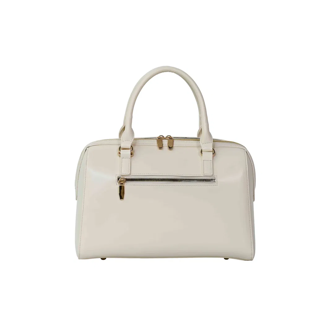 Elegant off-White Handbag with Stylish Cylindrical Design for Women