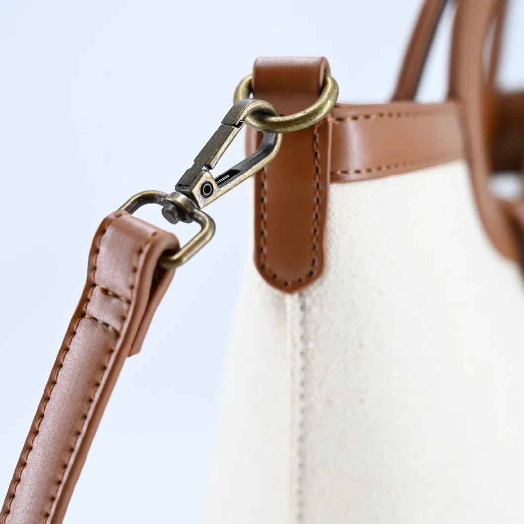 Stylish Fabric Hoop Tote Bag for Women&prime;s Daily Use