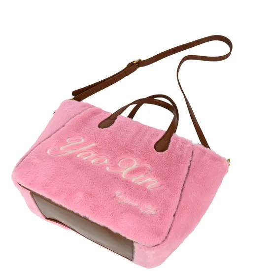 Luxurious Pink Faux Fur Tote Bag for Chic Style