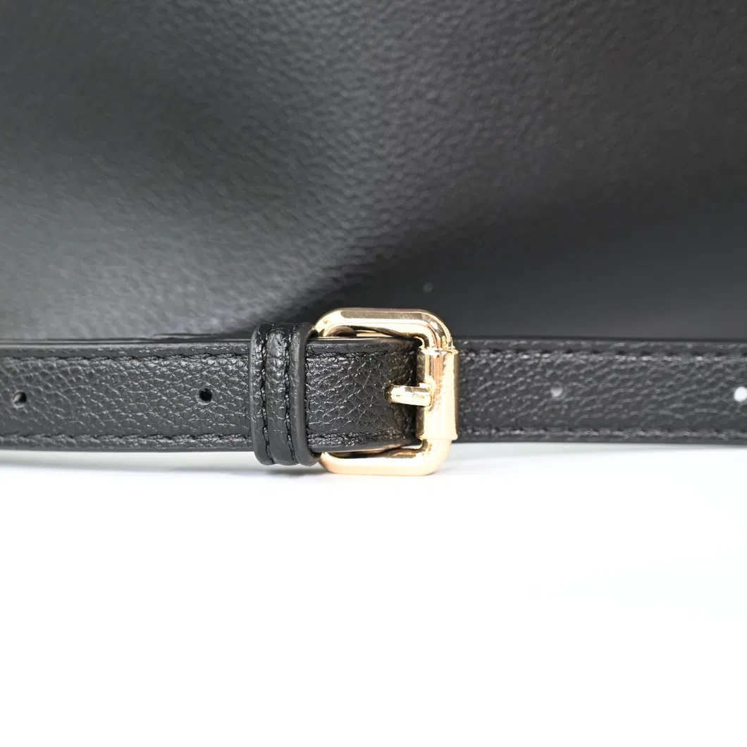 Chic Women&prime;s Black PU Commuter Bag with Versatile Carry Options