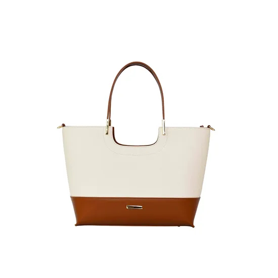 Chic Brown and Beige Handbag for Stylish Women