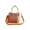 Fashionable and Simple Women′s Handbag with Beige and Brown Splicing