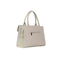 Chic off-White Handbag with Silver Hardware for Stylish Women