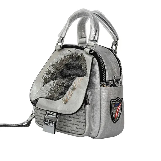 Sleek Silver Mini Backpack for Stylish Travel and Daily Use