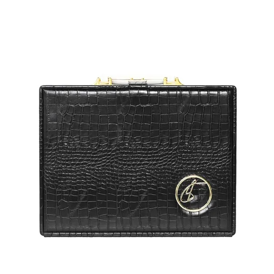 Luxe Black Jewelry Box by Timeless Elegance for Women′s Treasures