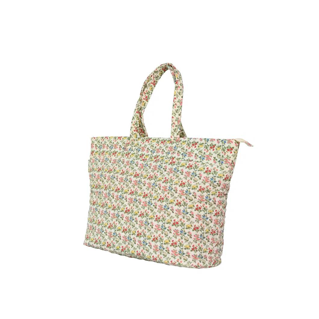 Chic Eco-Friendly Floral Handbag Set with Travel Companion