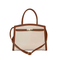 Sophisticated Brown Handbag for Women with Striking Gold Buckle Detail