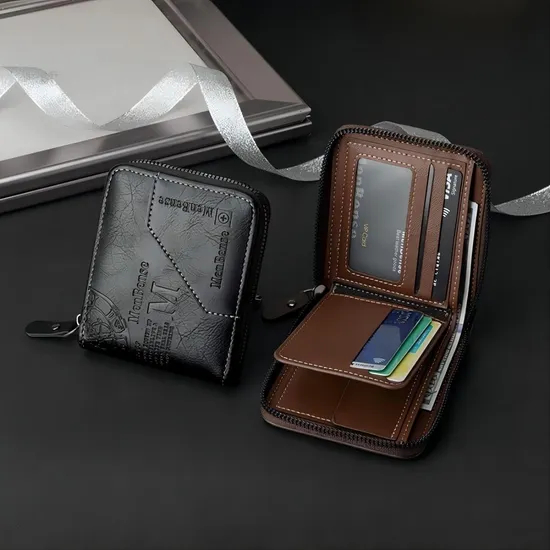 Modern Business Luxury with Minimalist Men′s Wallets and Card Holders