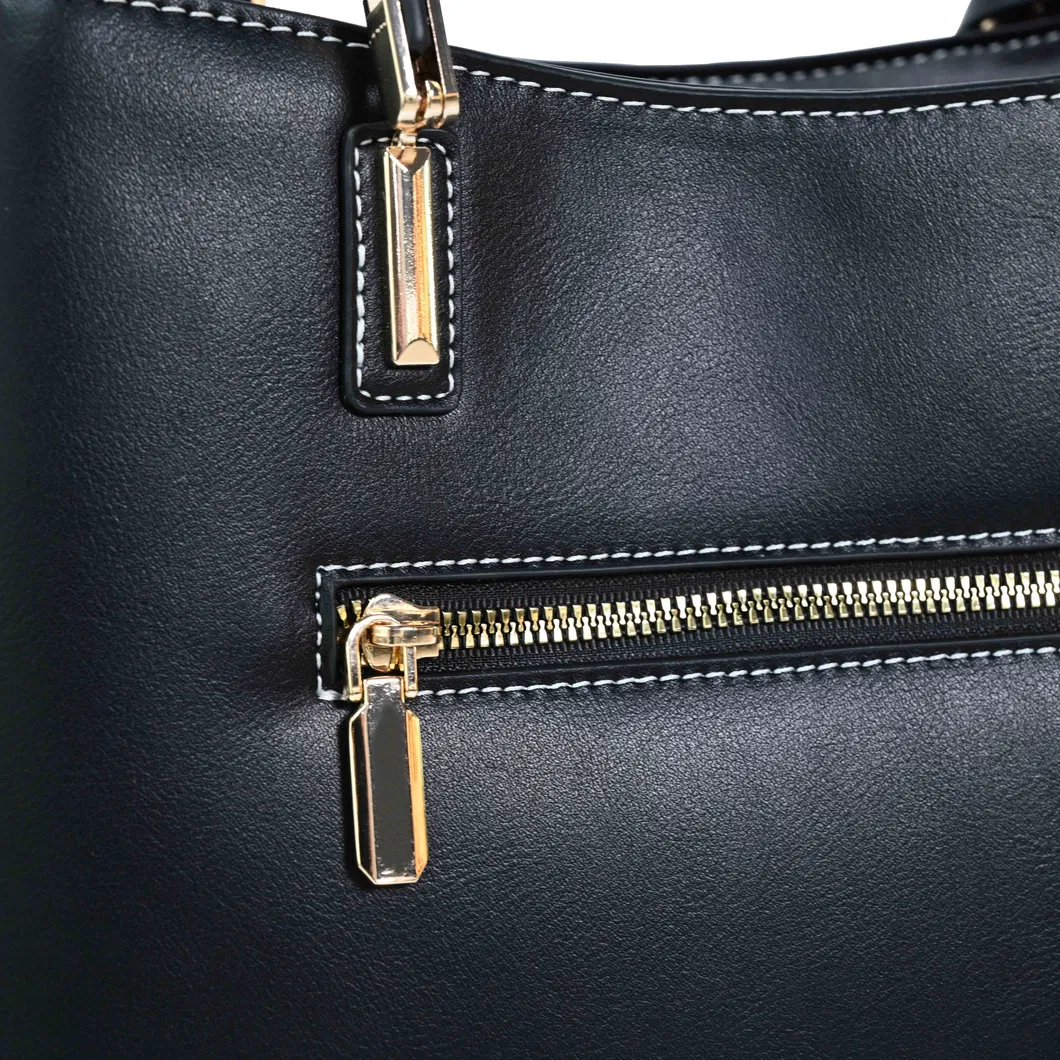 Chic Patchwork Tote Bag with Brown &amp; Black Accents for Timeless Everyday Style