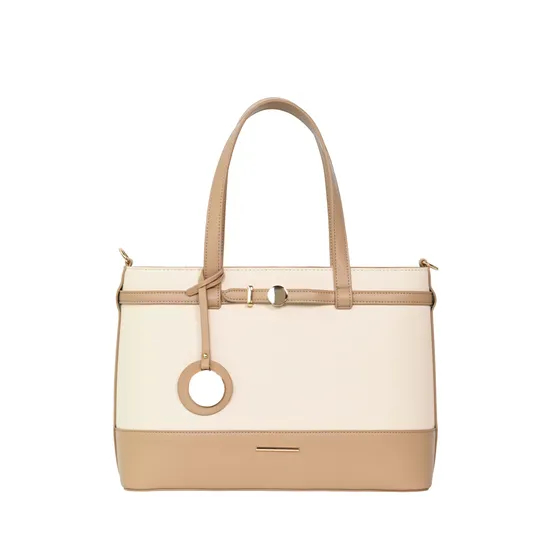 Elegant Beige-Brown Tote Bag with a Must-Have Wardrobe Staple for Stylish Women