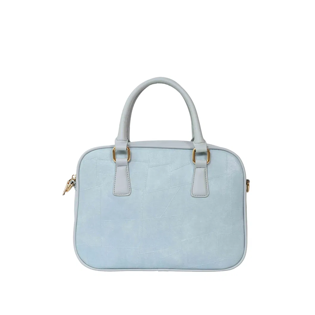 Chic Blue PU Handbag Effortless Style with an Adjustable Strap