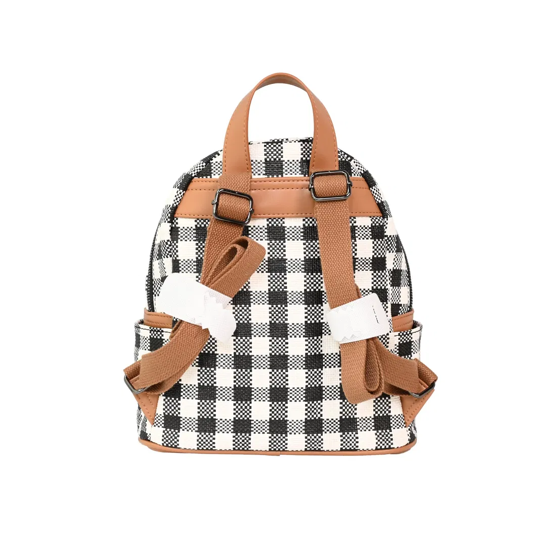 Make Monochrome Checkerboard Backpack with Epitome of Chic Style