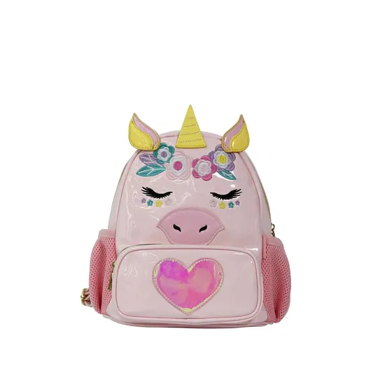 Adorable Pink Kids′ Backpack with Playful Cartoon Prints - Perfect for School