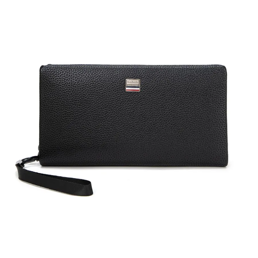 Stylish Premium Matte Black PU Wallet with Coin Pouch for Men
