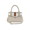 Elegant off-White Handbag: Timeless Sophistication with Silver Details