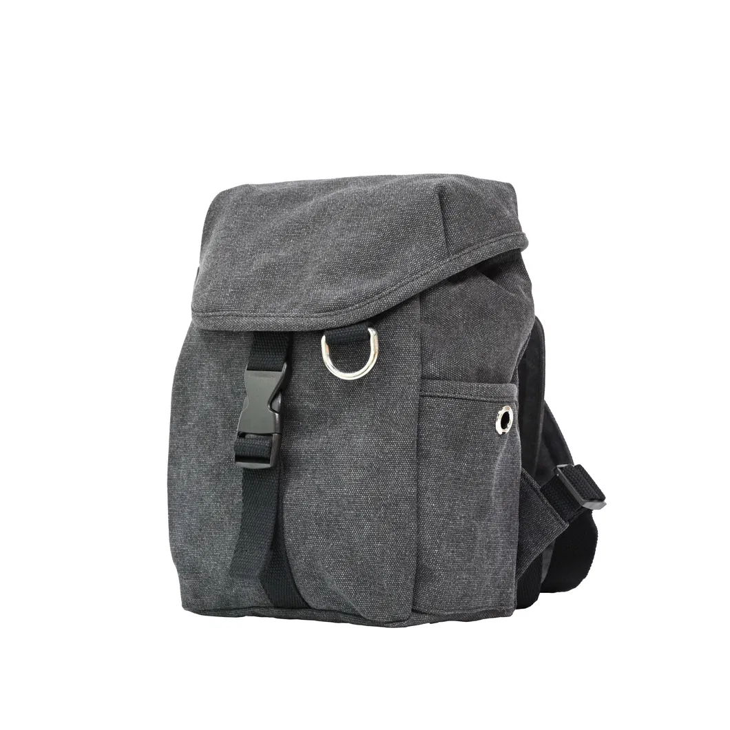 Stylish Gray Backpack: Buckle Accent for a Minimalist and Functional Appeal