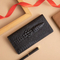 Vintage-Textured Black and Brown Men′s Wallet and Card Holder