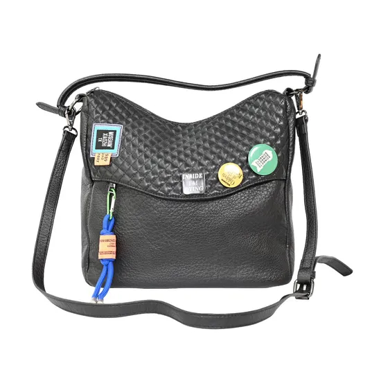 Chic Black PU Minimalist Crossbody Bag for Women