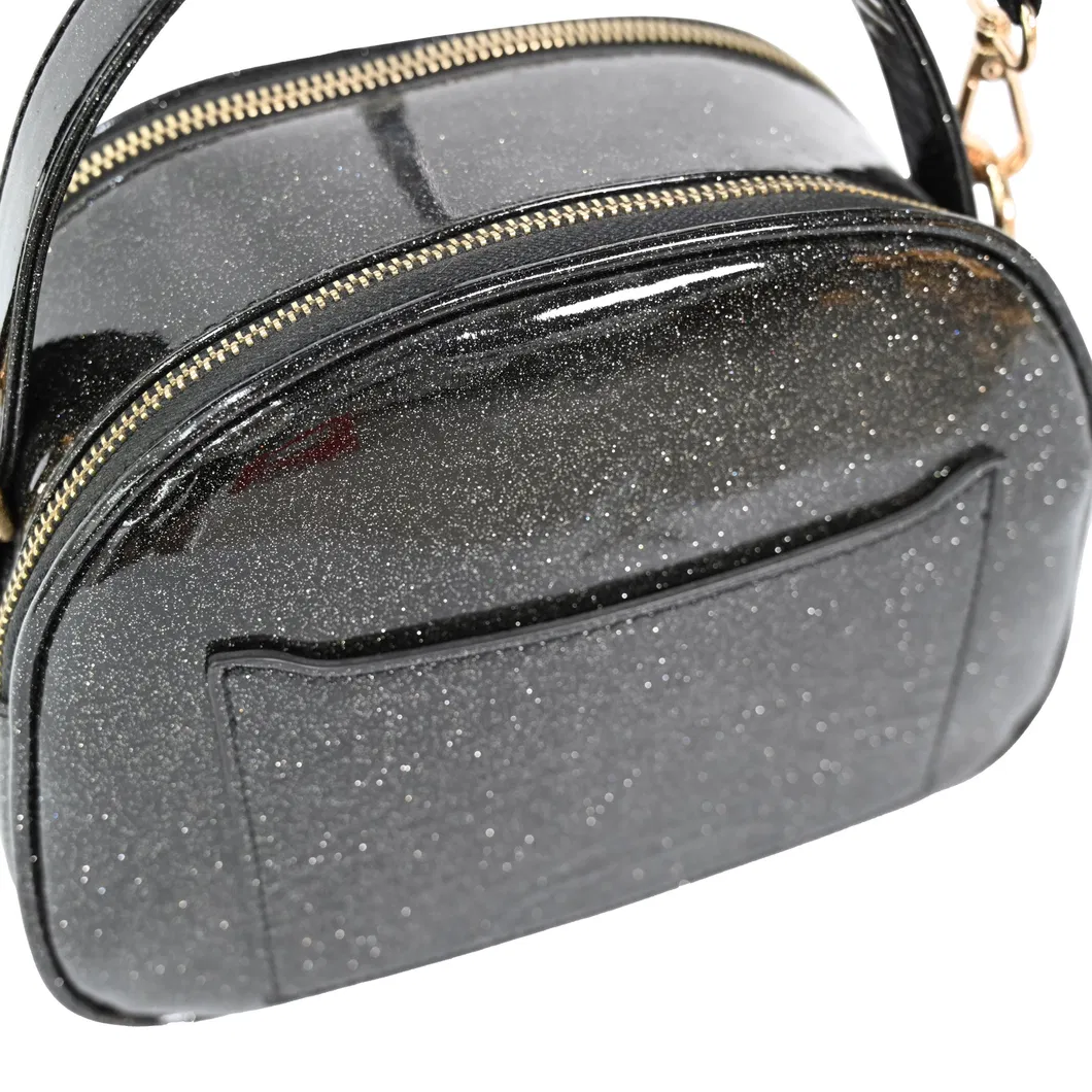Chic Black Sequin Mini Crossbody Bag for Evening Events