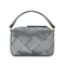 Elegant Black PU Handbag with Chic Square Checkered Design