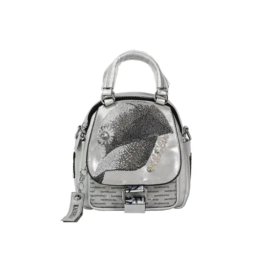 Chic Silver Mini Backpack for Fashion-Forward Young Women