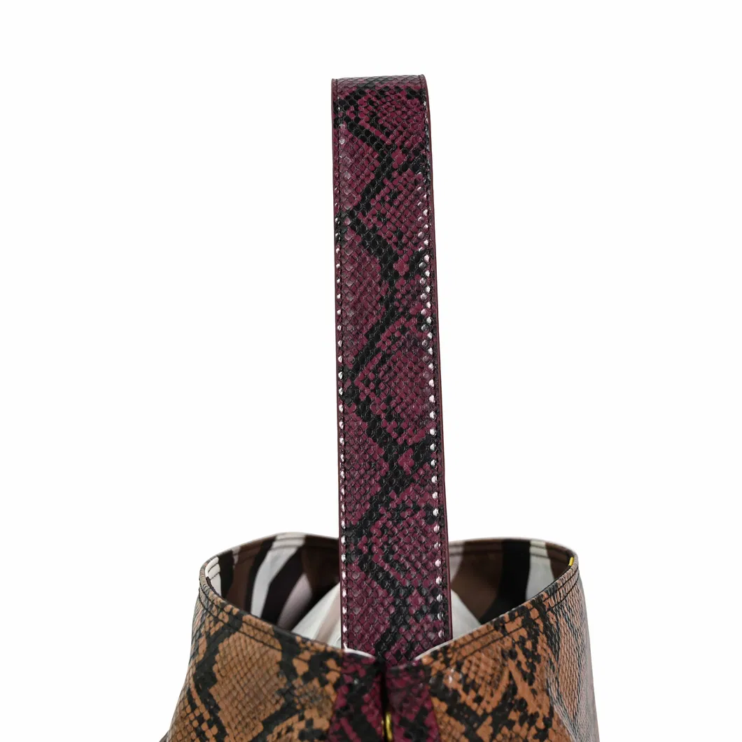 Large Capacity Imitation Python Leather Tote Bag Handbag
