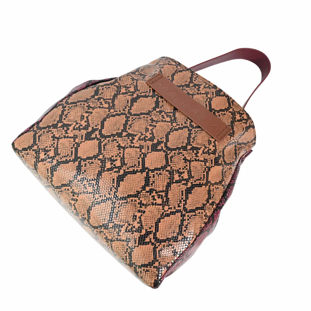 Large Capacity Imitation Python Leather Tote Bag Handbag