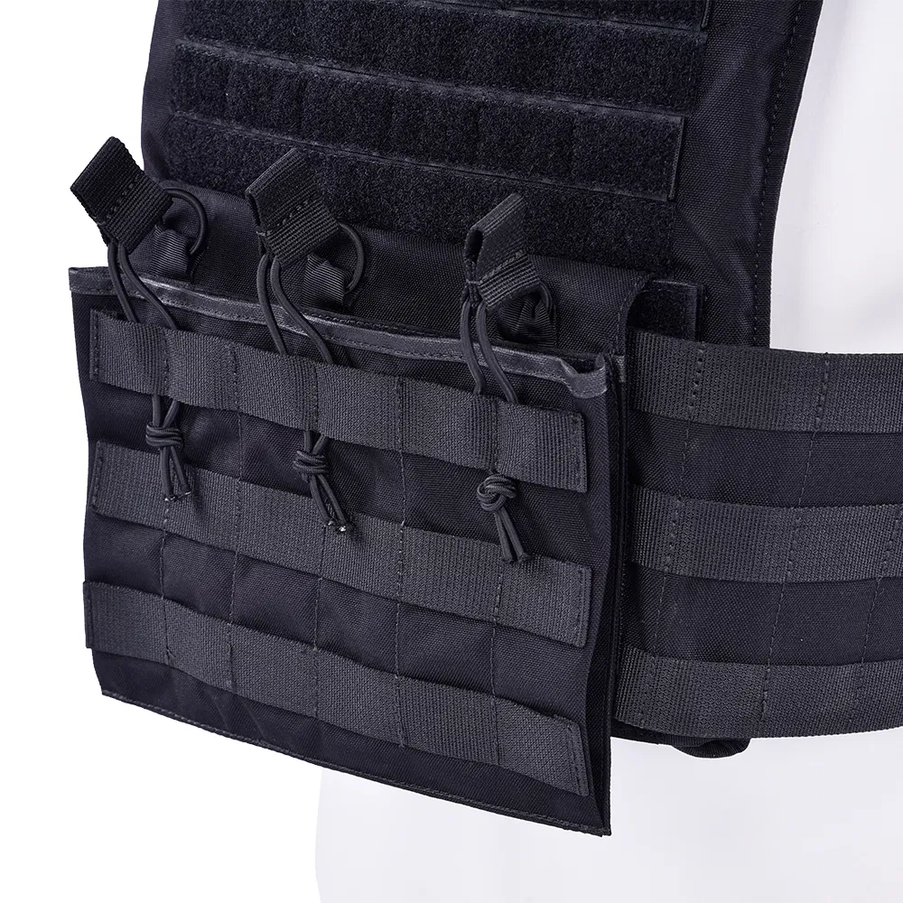 Outdoor Equipment Multifunctional Modular Training Black Tactical Vest with Molle System