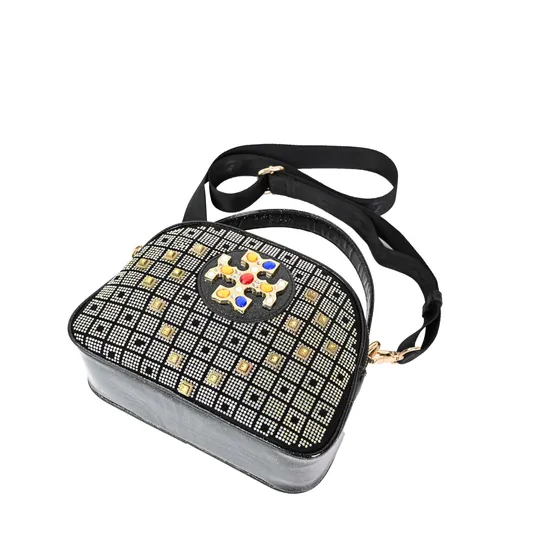 Chic Black Sequin Mini Crossbody Bag for Fashion-Forward Women