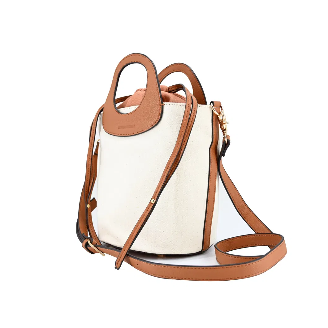 Chic Brown Multi-Functional Bucket Handbag for Everyday Style