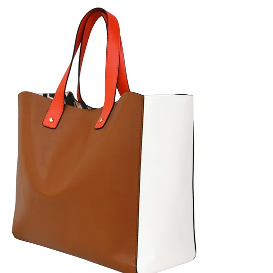 Stylish Chic Brown and Beige Tote Bag for Fashion-Forward Women